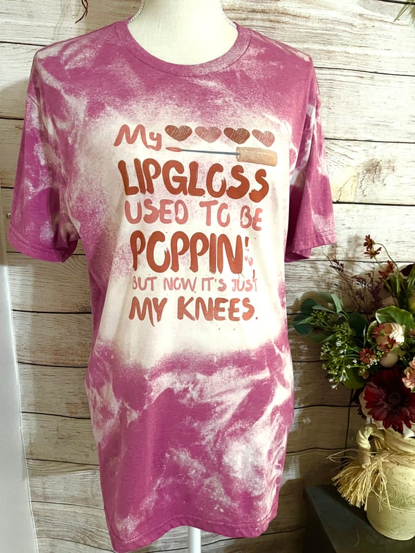 Image of Lipgloss poppin acid wash tee Size Large