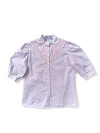 Image 1 of Lilac Lace Puff Sleeve Blouse 12