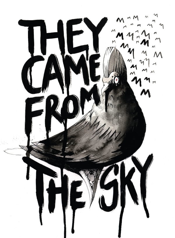 Image of THEY CAME FROM THE SKY A3 PRINT