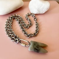 Image 4 of Chunky Labradorite Tooth Necklace