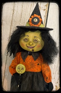 Image 2 of Selma folk Art Halloween Witch Doll original 