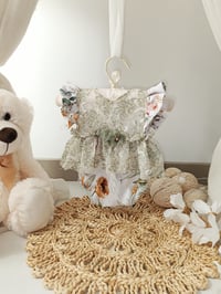 Image 1 of Newborn girls body-dress for photoshoots | Emily | floral sage