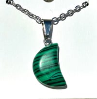 Image 1 of Malachite Moon Necklace