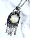 Handmade Sterling Silver White Moonstone Pendant 