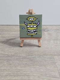 Image 2 of Spe 16 2.5x2.5 Inch Original Painting by Joey Mars 