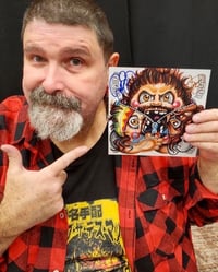 Image 2 of Mick Foley “Mankind” unofficial GPK puzzle sketch card