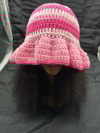 Image 3 of Barbie Pink Ruffle Bucket Hat - Large