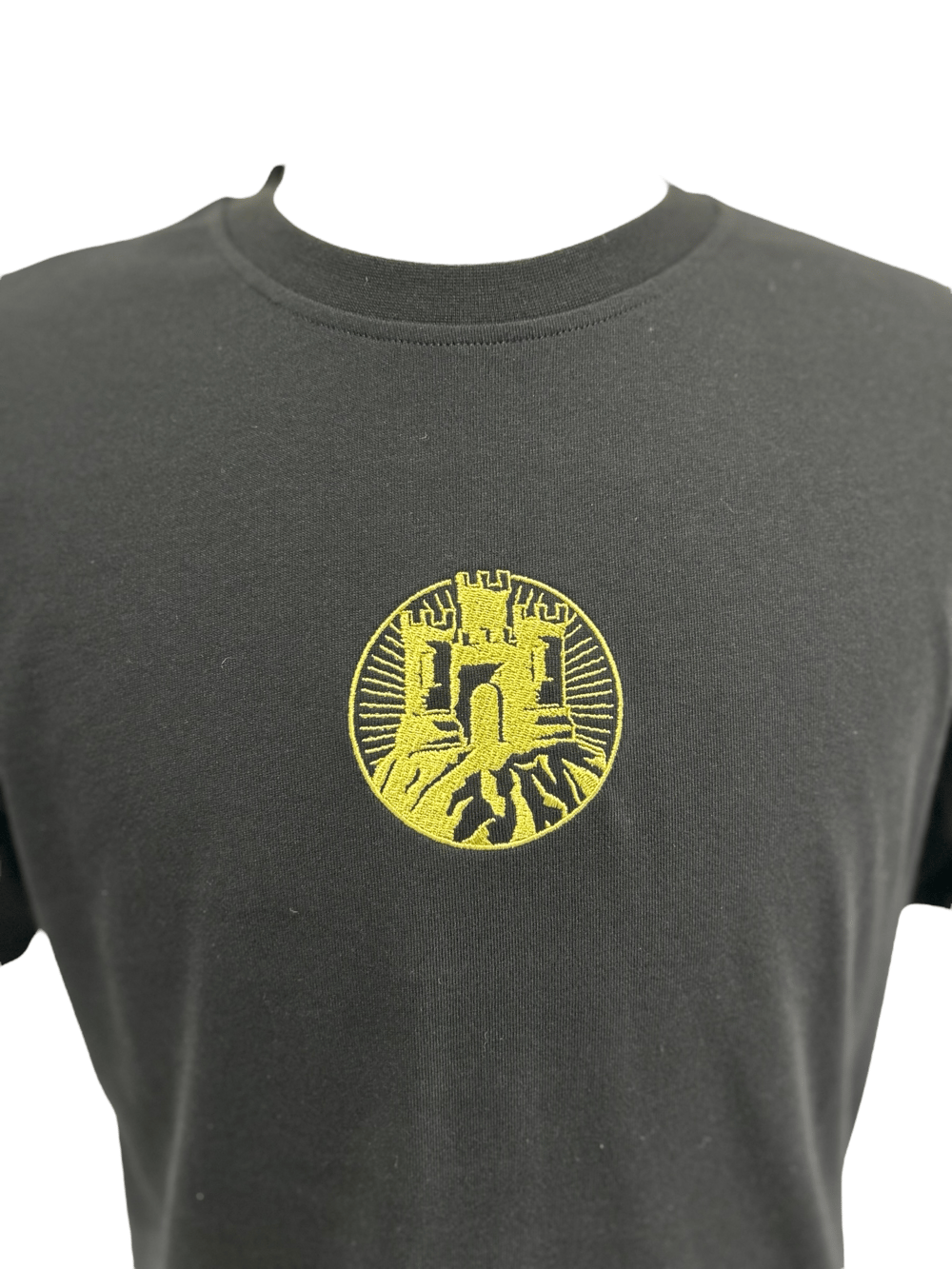 Black  / Gold Castle Embroidered T-shirt