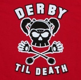 Image of Derby Til Death - Ladies Red T-Shirt