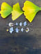 Image of Ginkgo Dendritic/Scenic Agate Zircon Mismatch'Asymmetrical Long Dangle Statement Earrings