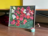 Image 2 of Oil Garden Scene on Canvas Board