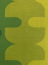 Image 2 of 'Altogether' Organic cotton Wall Hanging in Green Vintage Groove Design