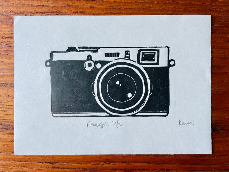 Analogue Life (Handmade relief print) Image 3