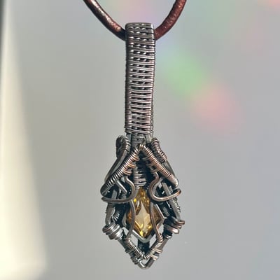 Image of Solar Core – Faceted Citrine Pendant