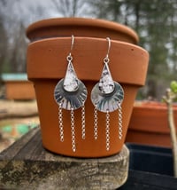 Image 4 of Wild horse Jasper earrings with chain 