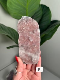 Image 2 of SMALL SELF STANDING COTTON CANDY APOPHYLITE CUT BASES -INDIA-