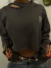 Image 1 of Rebel Flames Crewneck 
