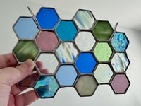 Image 1 of Blue honeycomb panel