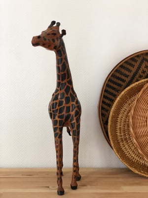 Girafe En Cuir Artisanal