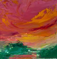 Image 4 of “Orange” oil on wood 6 x 6 inches