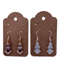 Image 2 of Labubu Earrings: Upcycled Box Art