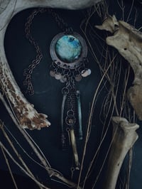 Image 4 of Relic with huge labradorite & dangle bones 