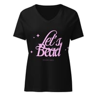 Image 2 of Let's Bead Women’s relaxed v-neck t-shirt