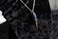 Image 11 of Dead Good Pheasant toe necklace with lapis lazuli stone