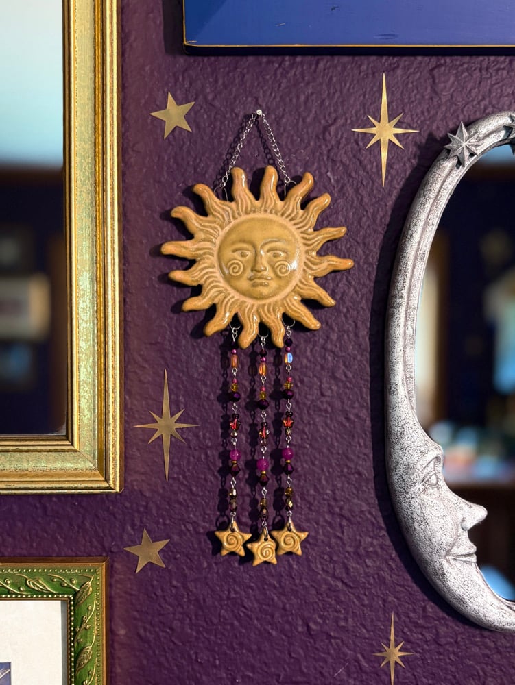 Image of Beaded Sun Wall Hanging #4