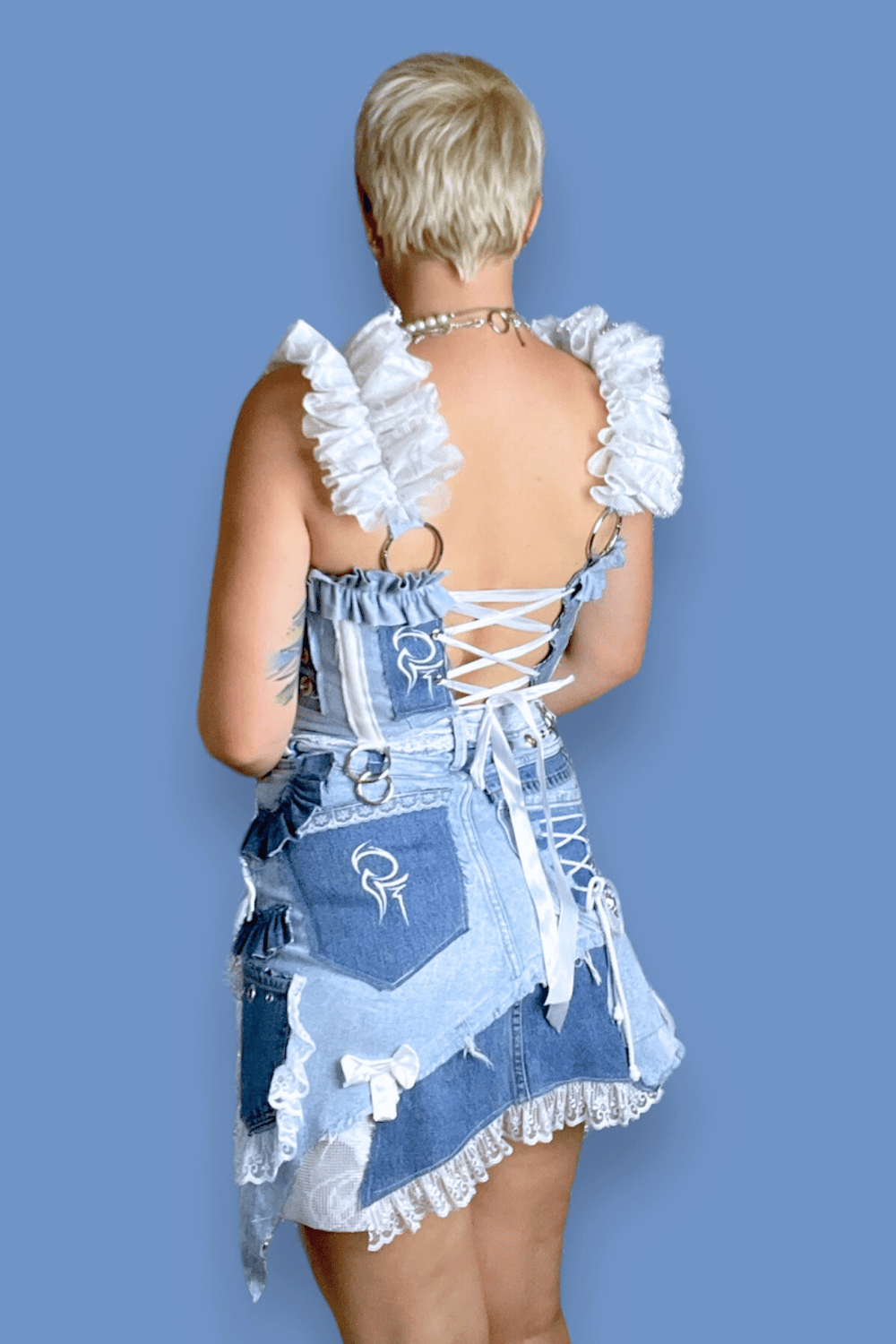 Image of Upcycled Denim Skirt - Dolly