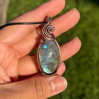 Blue Labradorite Swirl Pendant 💙