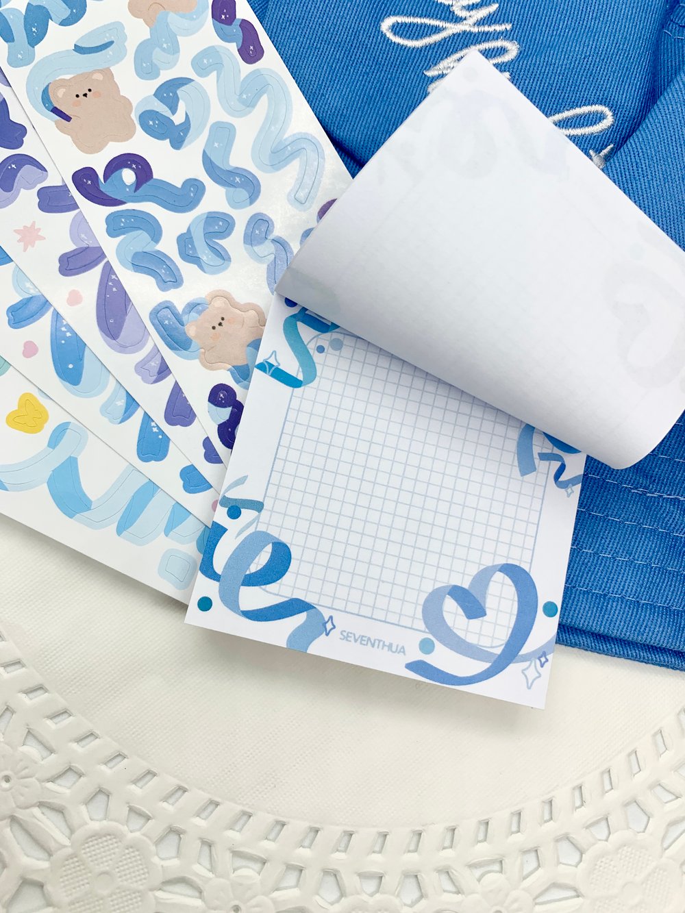Confetti Deco Notepad (Blue ver.)
