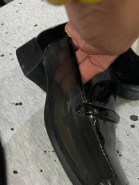 Image 3 of vintage patent leather jones New York loafer mesh side