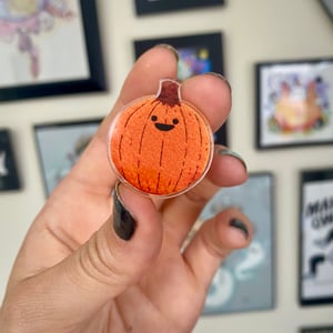 Image of Tiny Face Pumpkin Pin 