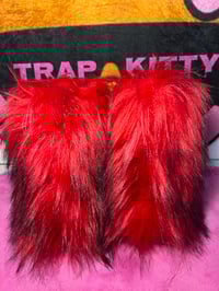 Image 4 of Red Black Faux Imitation Fur Y2K Yeti Baddie Snow Boots