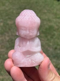 Image 1 of Rose Quartz Baby Buddha Carving #2689