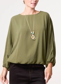Image 3 of OLIVIA - BATWING NECKLACE BLOUSE