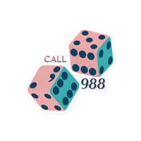 Image 2 of Mental Health Call 988 Stickers