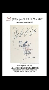 Image 1 of Jean Michel Basquiat, "Exposition à la Galerie Frédéric Gollong"