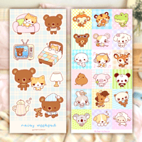 cosy animal sticker sheets 