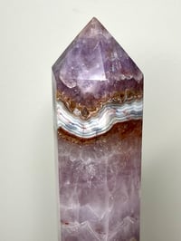 Image 3 of Large Lace Agate with Amethyst Generator #2411