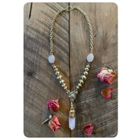 Image 3 of The Rose Garden - Handmade Beads Rose Quartz and Solid Brass 