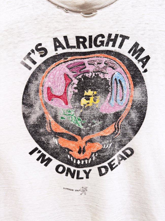 Grateful Dead 80s ‘It’s Alright Ma, I’m Only Dead’ Lot T-Shirt - Size L/M