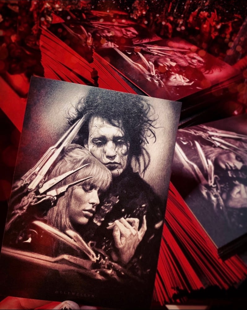 Image of 'EDWARD SCISSORHANDS + KIM’ - 10 x 7” - OPEN EDITION MUSEUM ARCHIVAL PRINT