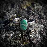 Image 1 of Single Lucin Variscite Cuff- 5.25”