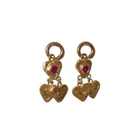 Image 1 of Heart Drop Earrings 