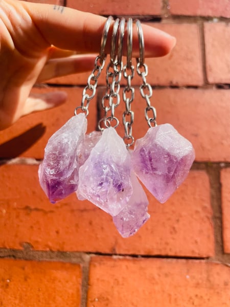 Image of Amethyst key ring 