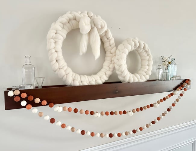 Pumpkin Pie Felt Ball Garland