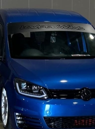 Image of Blank sunstrip with outline lowdown vans overlay