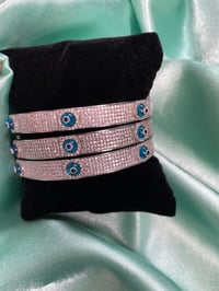 Image 4 of Silver Evil Eye Bangle
